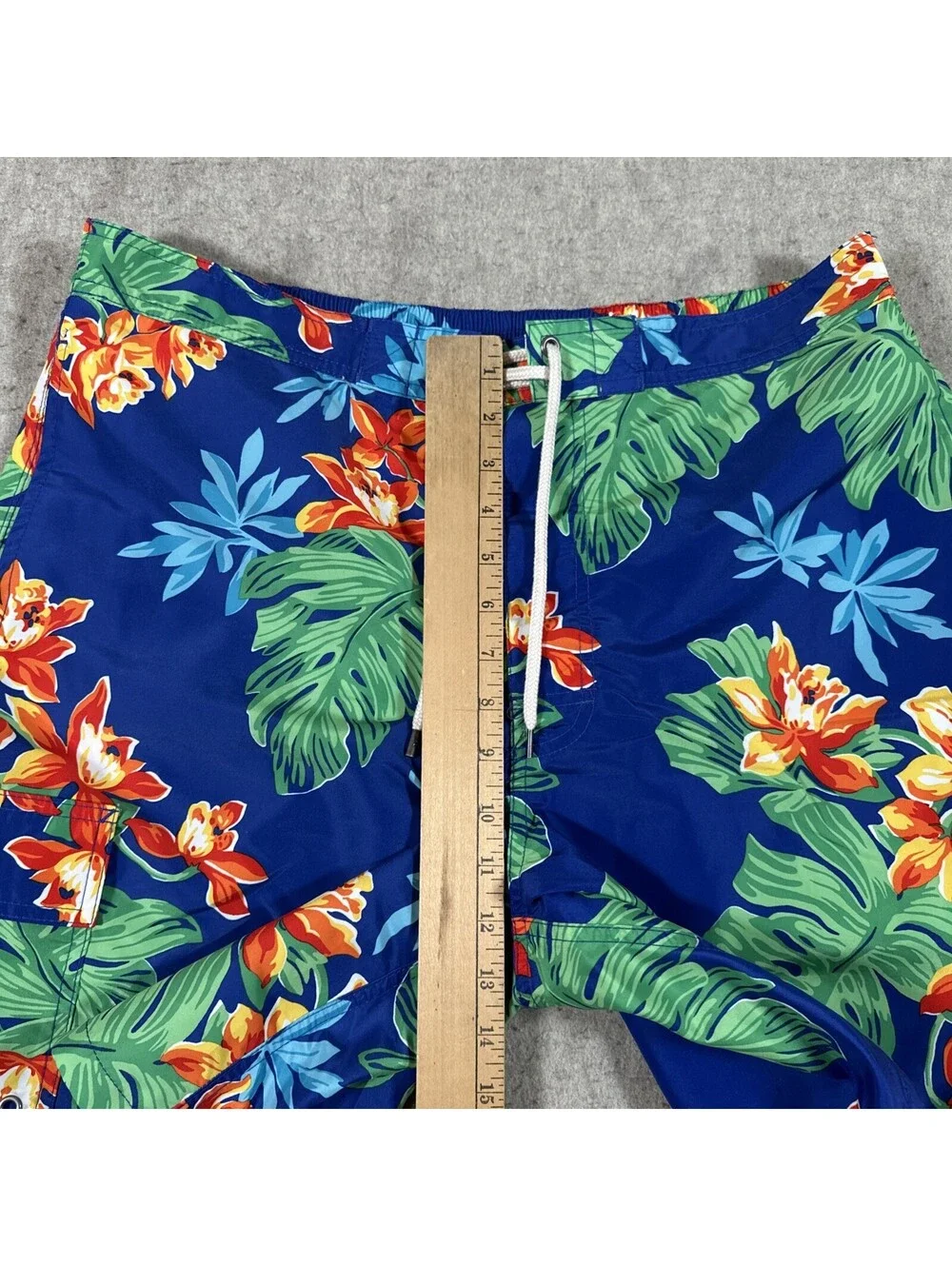 Polo Ralph Lauren Swim Shorts Mens XL Hawaiian Aloha Print Board Trunks Beach